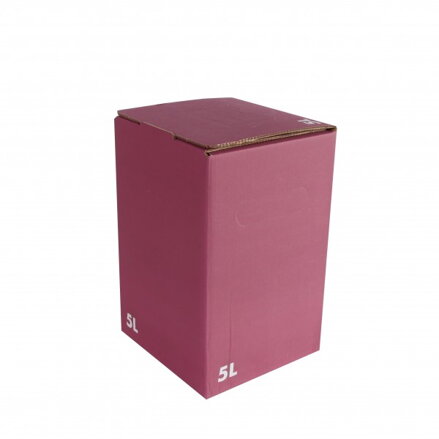 Box - kartón 5l, vínovočervený - 1ks
