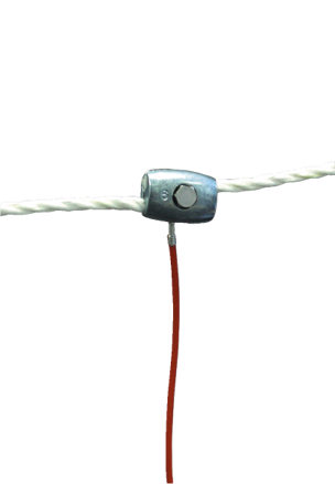 Przewód łączący linę o śrenicy 6 mm z elektryzatorem (1 sztuka)