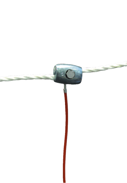 Przewód łączący linę o śrenicy 6 mm z elektryzatorem (1 sztuka)
